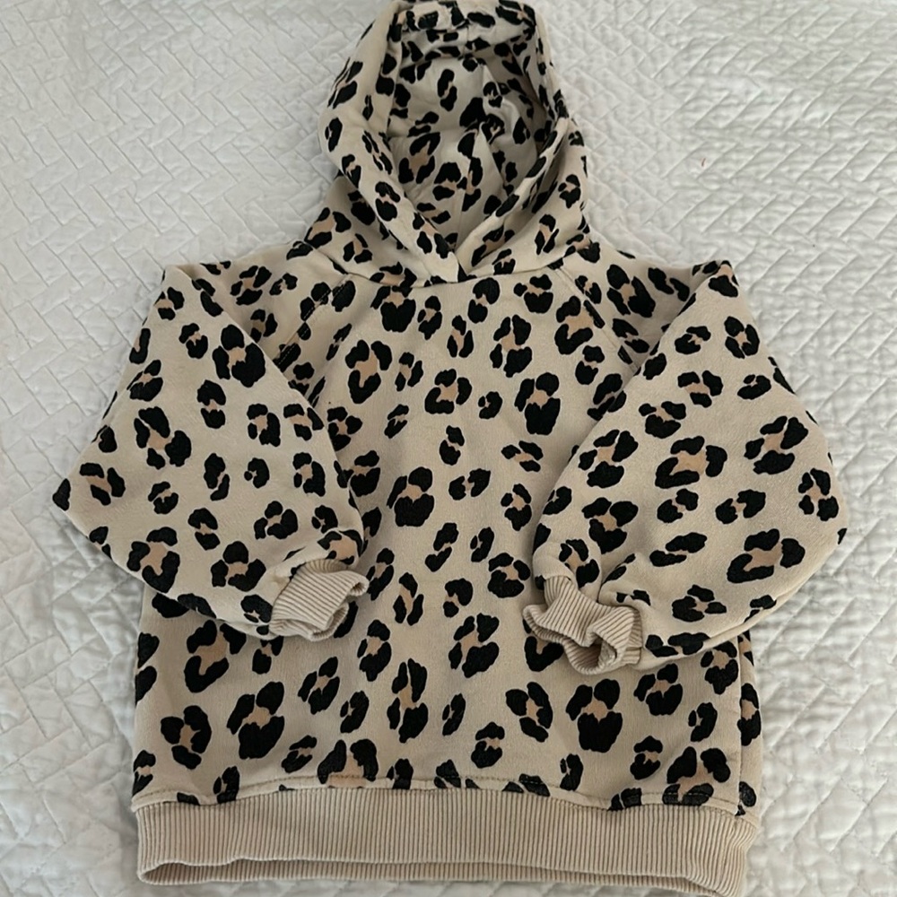 Zara leopard hoodie. Size 18-24M.